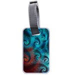 Fractal Art Spiral Ornaments Pattern Luggage Tag (two sides)