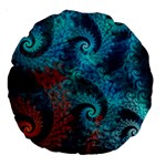 Fractal Art Spiral Ornaments Pattern Large 18  Premium Round Cushions