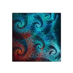 Fractal Art Spiral Ornaments Pattern Satin Bandana Scarf 22  x 22 