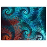 Fractal Art Spiral Ornaments Pattern Two Sides Premium Plush Fleece Blanket (Extra Small)