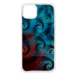 Fractal Art Spiral Ornaments Pattern iPhone 14 Plus TPU UV Print Case