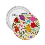 Colorful Flowers Pattern 2.25  Buttons