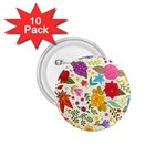 Colorful Flowers Pattern 1.75  Buttons (10 pack)