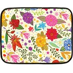 Colorful Flowers Pattern Fleece Blanket (Mini)
