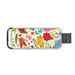 Colorful Flowers Pattern Portable USB Flash (One Side)