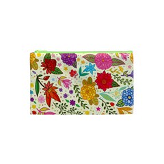 Colorful Flowers Pattern Cosmetic Bag (XS) from ArtsNow.com Front