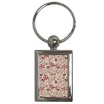 Violet Floral Pattern Flowers Vintage Flora Patterns Key Chain (Rectangle)