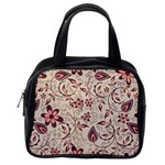 Violet Floral Pattern Flowers Vintage Flora Patterns Classic Handbag (One Side)