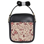 Violet Floral Pattern Flowers Vintage Flora Patterns Girls Sling Bag