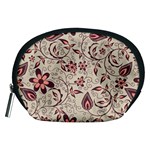 Violet Floral Pattern Flowers Vintage Flora Patterns Accessory Pouch (Medium)