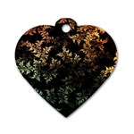 Fractal Patterns Gradient Colorful Dog Tag Heart (Two Sides)