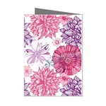Violet Floral Pattern Mini Greeting Cards (Pkg of 8)