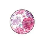 Violet Floral Pattern Hat Clip Ball Marker (4 pack)