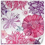 Violet Floral Pattern Canvas 20  x 20 