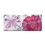 Violet Floral Pattern Hand Towel