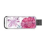 Violet Floral Pattern Portable USB Flash (Two Sides)