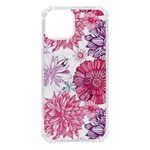 Violet Floral Pattern iPhone 14 TPU UV Print Case