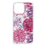 Violet Floral Pattern iPhone 14 Pro Max TPU UV Print Case