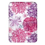 Violet Floral Pattern Rectangular Glass Fridge Magnet (4 pack)