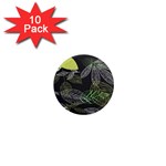 Leaves Floral Pattern Nature 1  Mini Magnet (10 pack) 