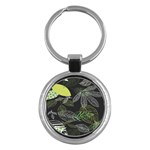 Leaves Floral Pattern Nature Key Chain (Round)