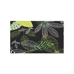 Leaves Floral Pattern Nature Sticker Rectangular (100 pack)