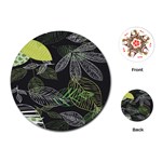 Leaves Floral Pattern Nature Playing Cards Single Design (Round)