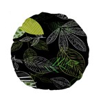 Leaves Floral Pattern Nature Standard 15  Premium Round Cushions