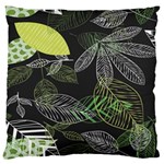 Leaves Floral Pattern Nature Standard Premium Plush Fleece Cushion Case (One Side)