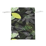 Leaves Floral Pattern Nature Lightweight Drawstring Pouch (M)