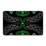 Fractal Green Black 3d Art Floral Pattern Magnet (Rectangular)