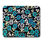 Blue Flower Floral Flora Naure Pattern Large Mousepad