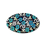 Blue Flower Floral Flora Naure Pattern Sticker Oval (10 pack)