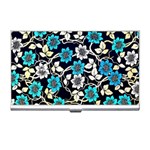 Blue Flower Floral Flora Naure Pattern Business Card Holder