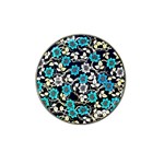 Blue Flower Floral Flora Naure Pattern Hat Clip Ball Marker (10 pack)