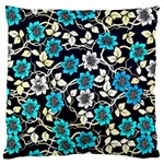 Blue Flower Floral Flora Naure Pattern Large Cushion Case (Two Sides)