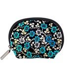 Blue Flower Floral Flora Naure Pattern Accessory Pouch (Small)