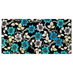 Blue Flower Floral Flora Naure Pattern Banner and Sign 4  x 2 