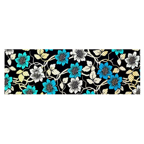 Blue Flower Floral Flora Naure Pattern Banner and Sign 6  x 2  from ArtsNow.com Front