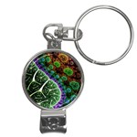 Digital Art Fractal Abstract Artwork 3d Floral Pattern Waves Vortex Sphere Nightmare Nail Clippers Key Chain