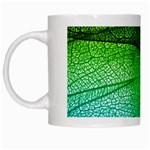 3d Leaves Texture Sheet Blue Green White Mug