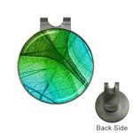3d Leaves Texture Sheet Blue Green Hat Clips with Golf Markers