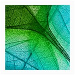 3d Leaves Texture Sheet Blue Green Medium Glasses Cloth