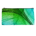 3d Leaves Texture Sheet Blue Green Pencil Case