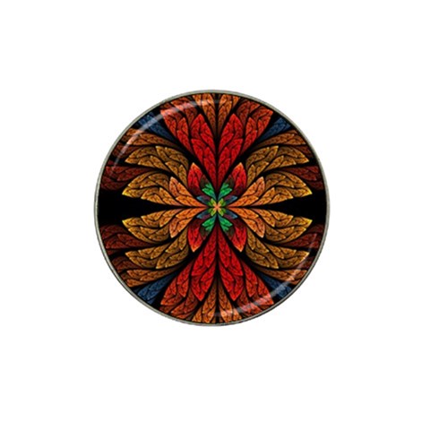 Fractal Floral Flora Ring Colorful Neon Art Hat Clip Ball Marker (4 pack) from ArtsNow.com Front