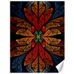 Fractal Floral Flora Ring Colorful Neon Art Canvas 36  x 48 