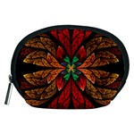 Fractal Floral Flora Ring Colorful Neon Art Accessory Pouch (Medium)