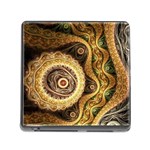 Fractal Floral Ornament Wave Vintage Retro Memory Card Reader (Square 5 Slot)