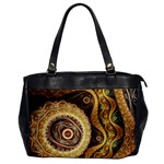 Fractal Floral Ornament Wave Vintage Retro Oversize Office Handbag