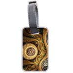 Fractal Floral Ornament Wave Vintage Retro Luggage Tag (two sides)